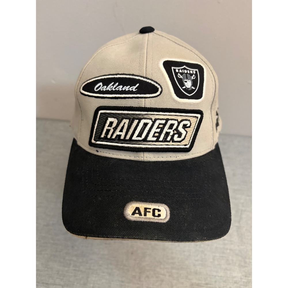 Puma Hat Mens OSFA Gray Oakland Raiders Vintage 90s NFL Pro Line Strapback AFC